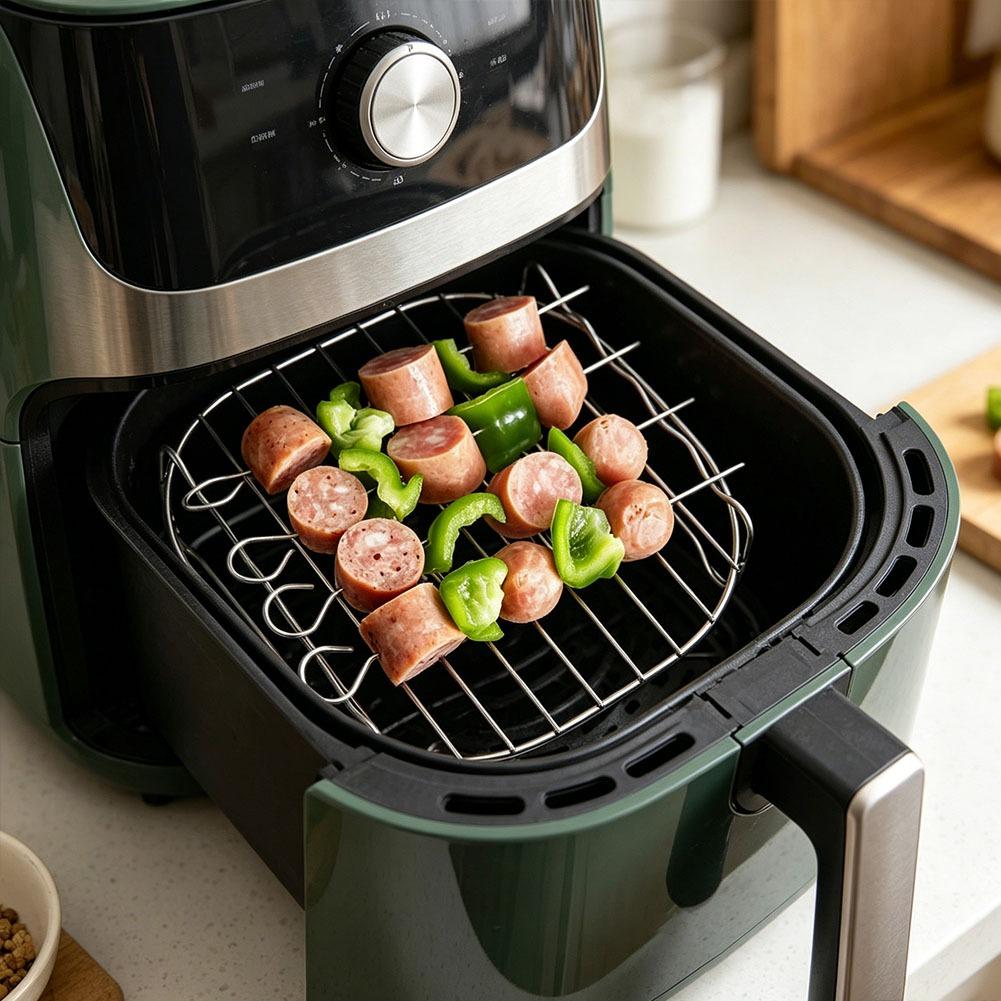 Kitchen Gadgets You Need - Air Fryer Square Grill Stainless Steel,