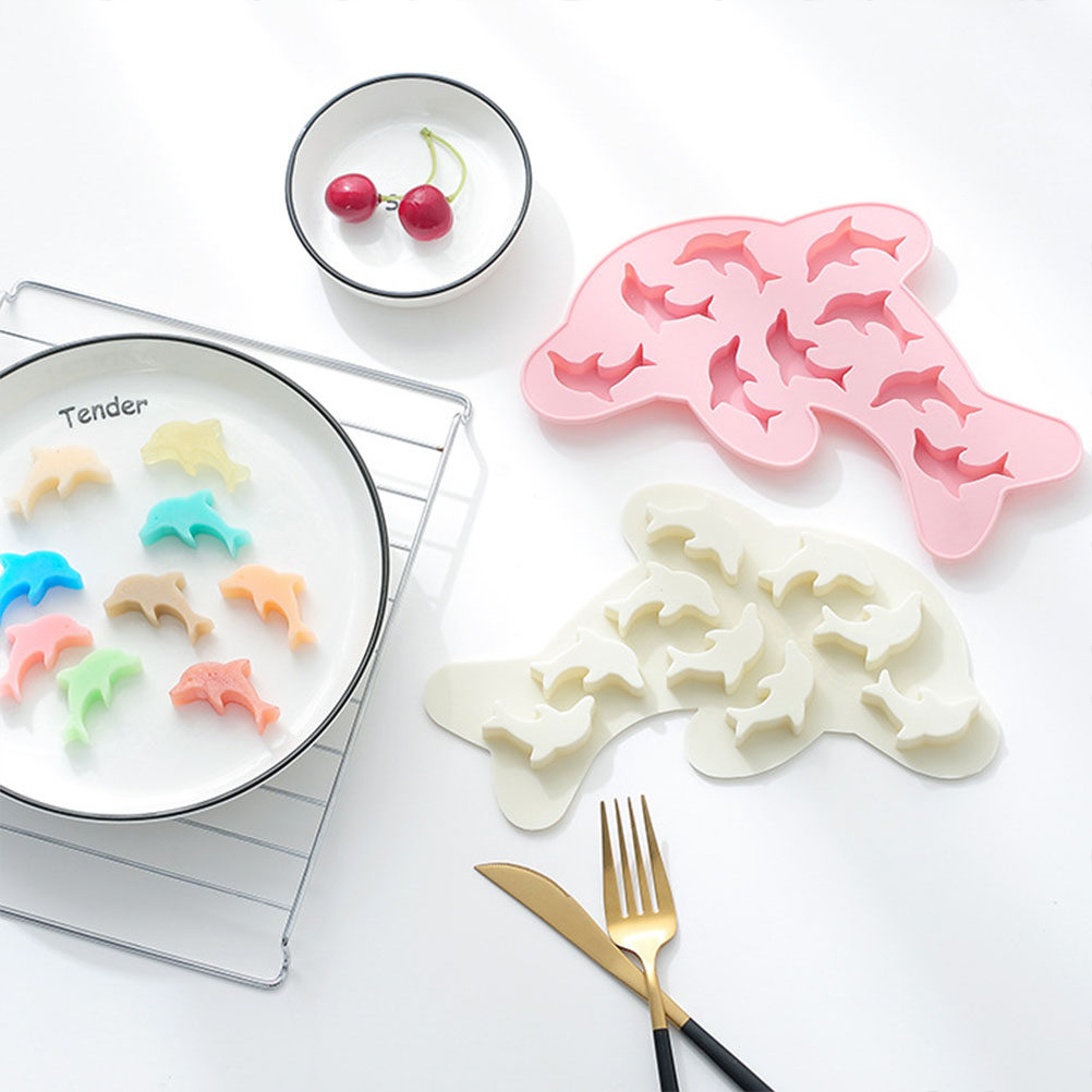Kitchen Gadgets Youtube - 2Pcs Dolphin Chocolate Mold Silicone Ice
