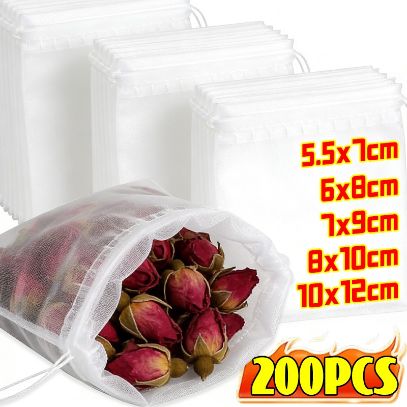 Kitchen Gadgets You Need - 200/50Pcs Nylon Tea Bags Small Empty