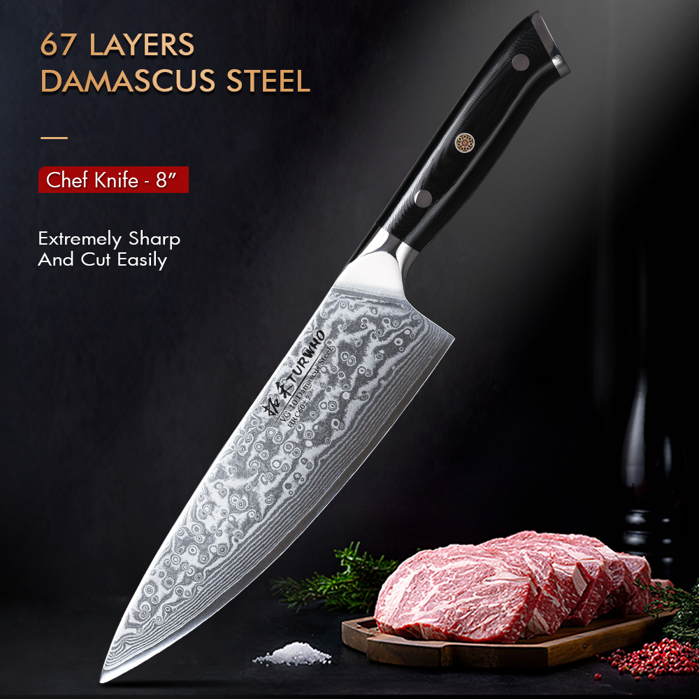 Kitchen Gadgets Japanese - TURWHO 8 Inch Japanese Chef Knife