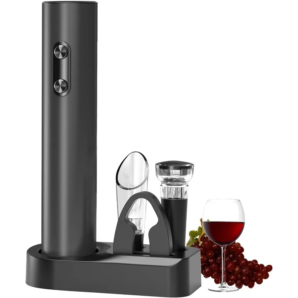 Electric Can Opener - Electric Wine Bottle Opener Set with