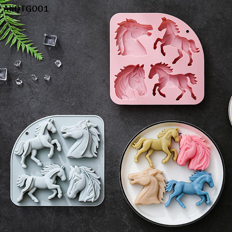 Kitchen Gadgets For Arthritic Hands - 4-Cavity 3D Horse Silicone Mold for