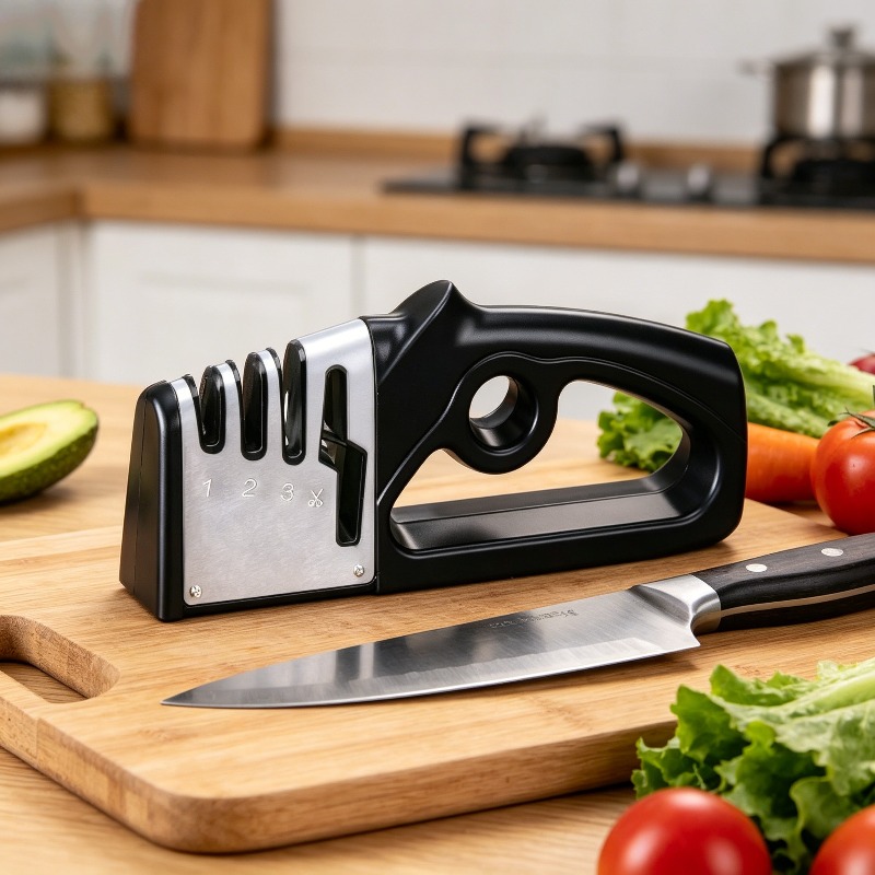 Kitchen Gadgets Everyone Needs - 4-in-1 Quick Sharpener Multifunctional Portable Non-slip