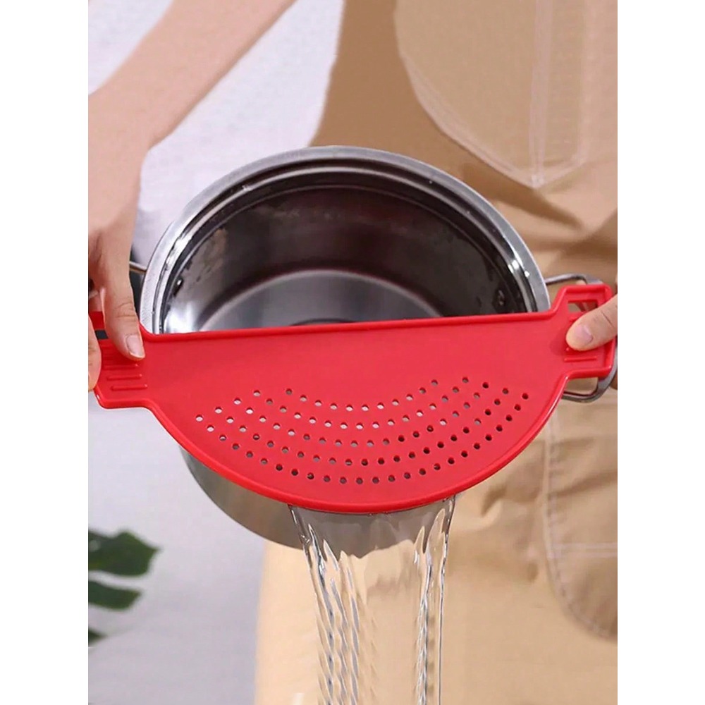 Kitchen Gadgets Pasta - 1PC Silicon Strainer,Plastic Drainer Strainers Pot