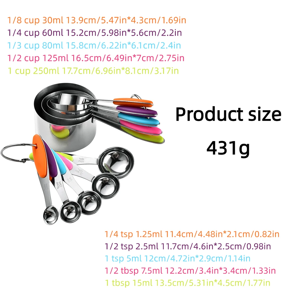 5/10Pcs Stainless Steel Measur – Kitchen Gadgets You Need recenzja i cena