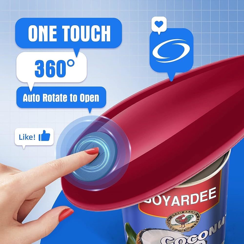 1pc Red Electric Can Opener Bo – Electric Can Opener recenzja i cena