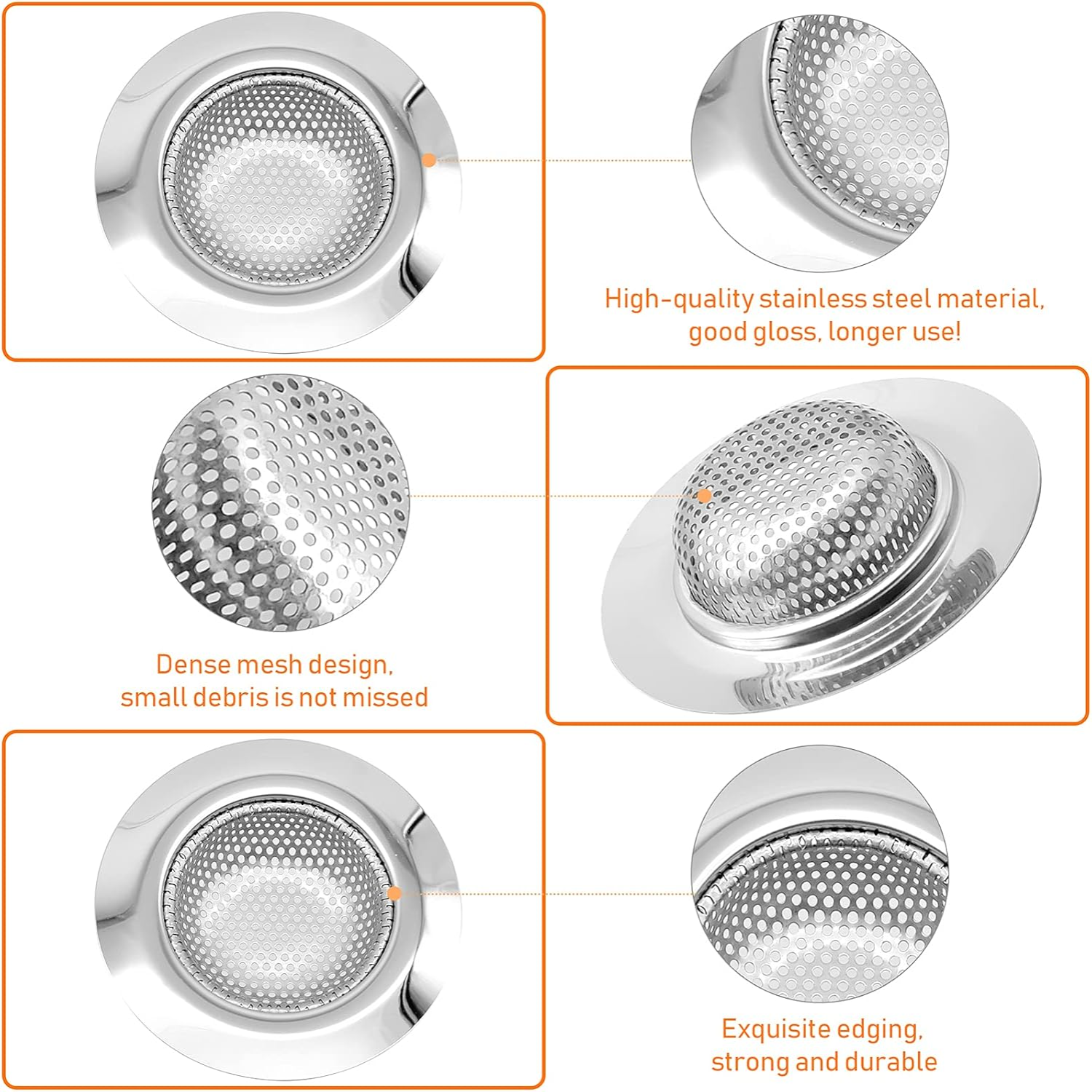 2Pcs Kitchen Sink Drain Strain – Stainless Steel Strainer recenzja i cena