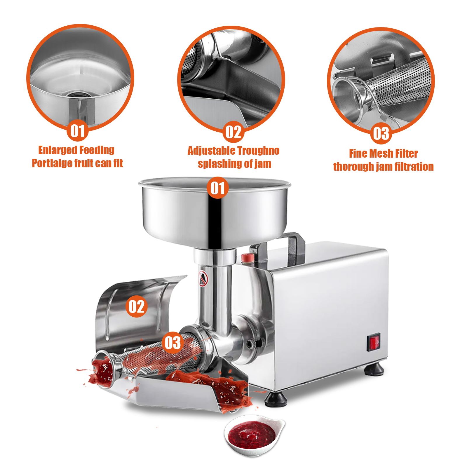 450W Stainless Steel Electric  – Stainless Steel Strainer recenzja i cena