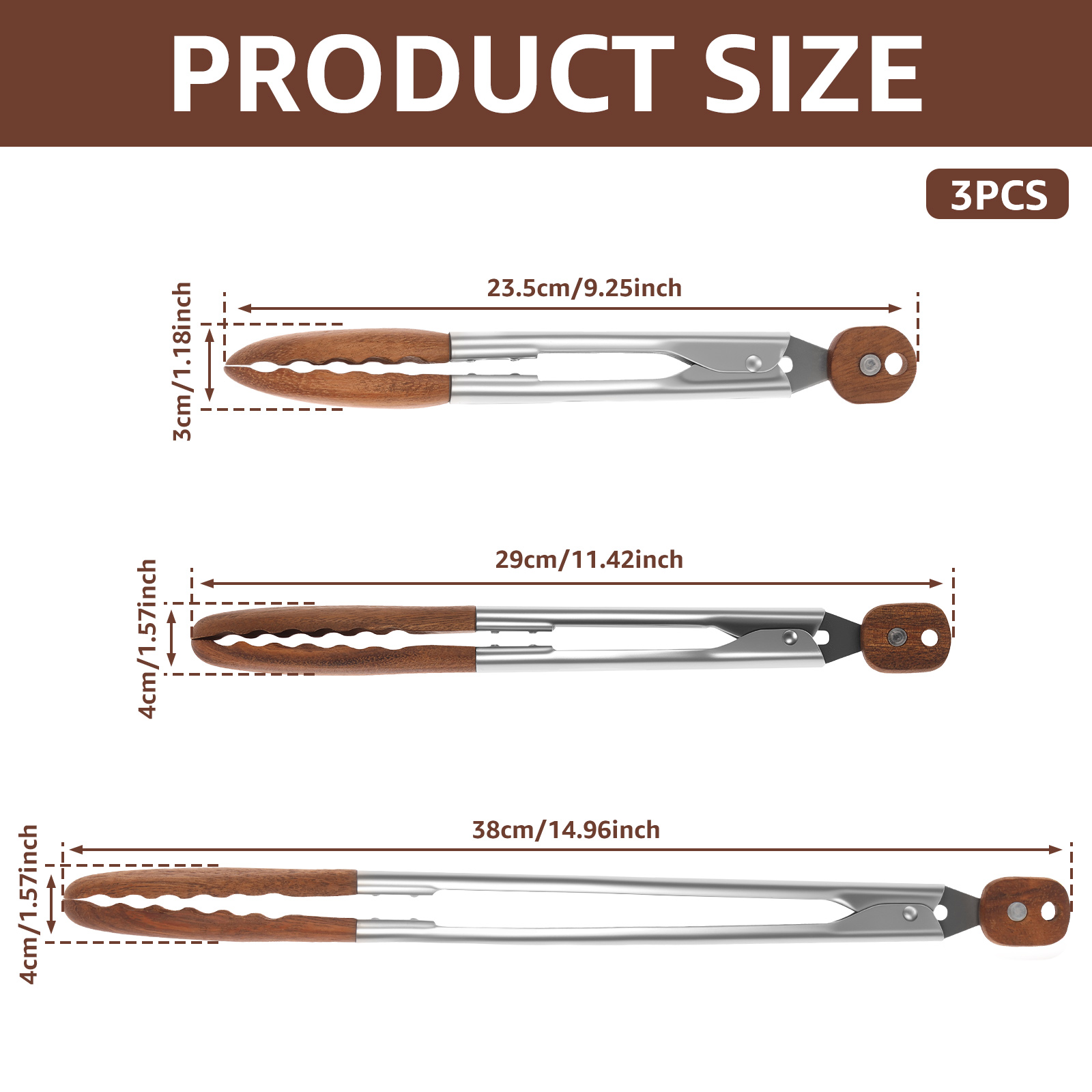 2/3 Pcs Food Tongs Walnut Wood – Kitchen Gadgets You Need recenzja i cena
