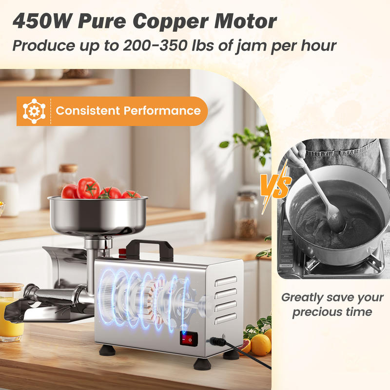 450W Electric Tomato Strainer  – Stainless Steel Strainer recenzja i cena