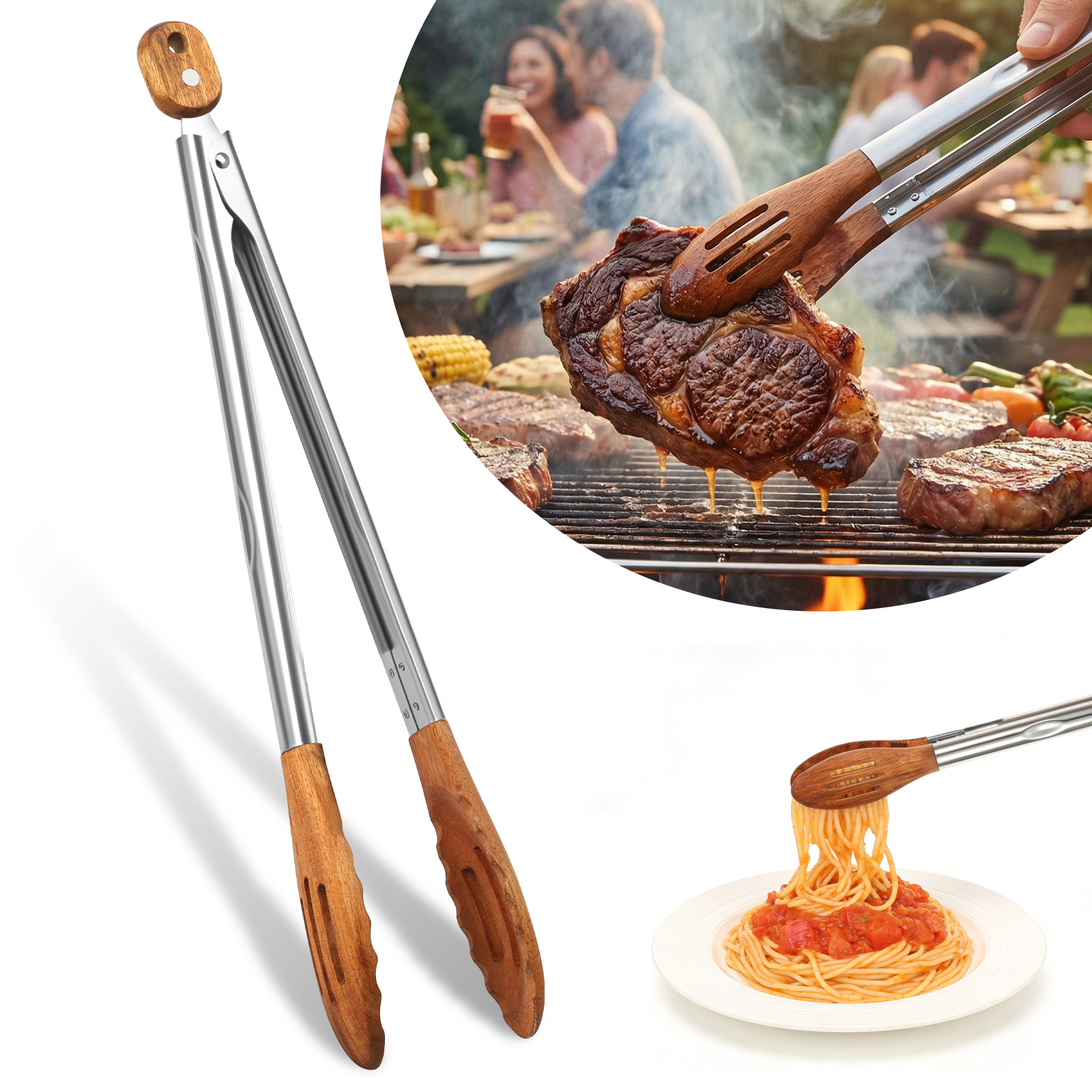 Wooden Kitchen Cooking Tongs B – Kitchen Gadgets For Arthritic Hands recenzja i cena