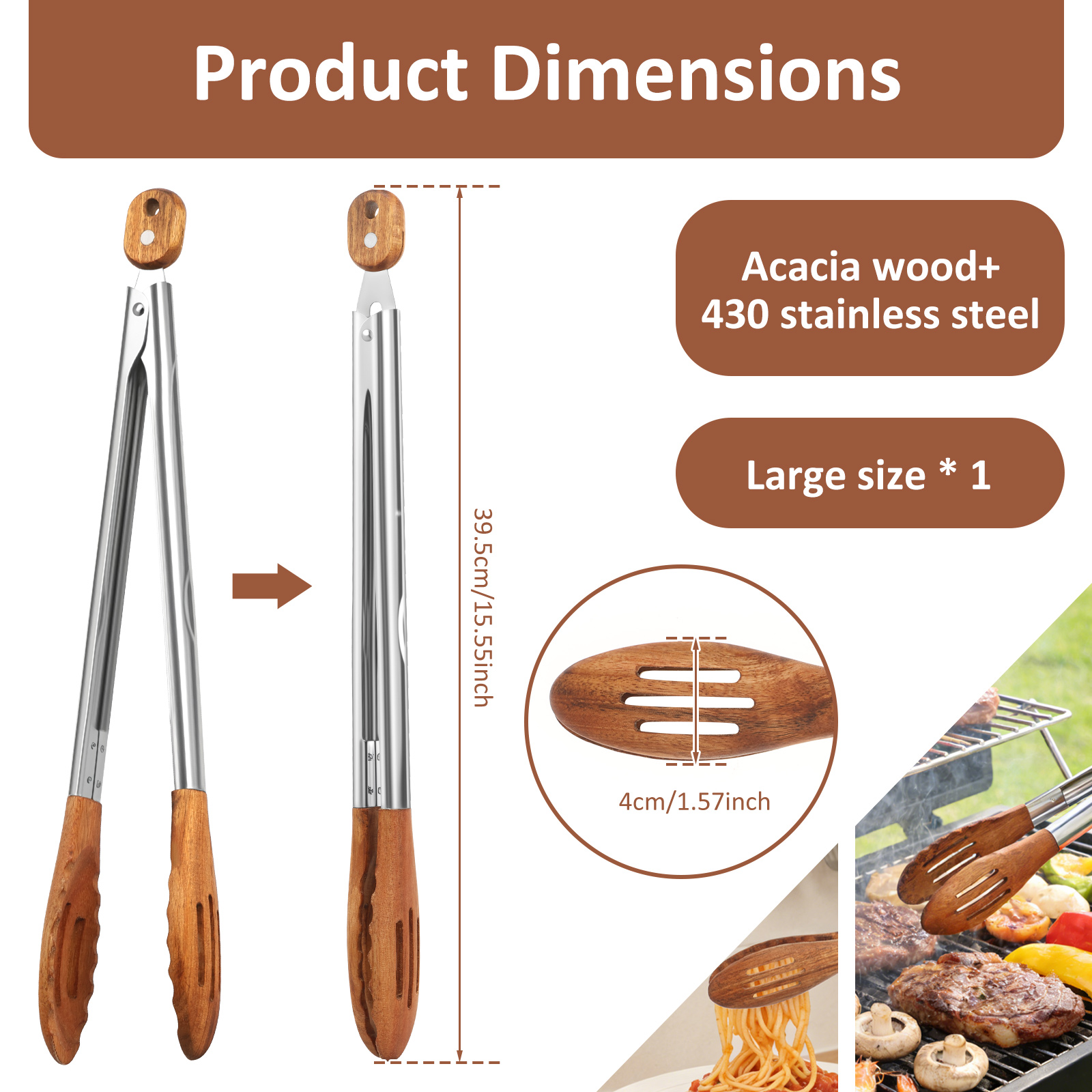 Wooden Kitchen Cooking Tongs B – Kitchen Gadgets For Arthritic Hands recenzja i cena