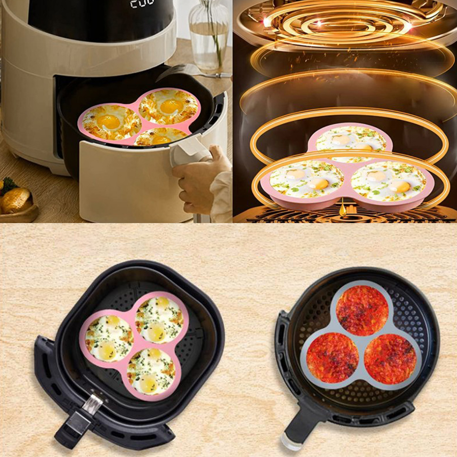 1/2pcs Silicone Air Fryer Egg  – Kitchen Gadgets You Need recenzja i cena