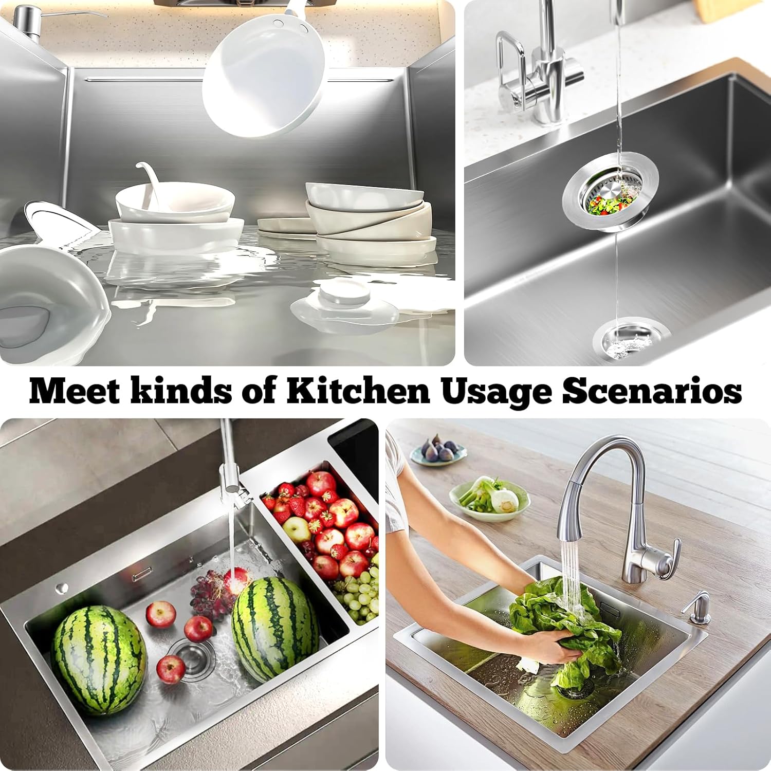 Upgraded 3 in 1 Kitchen Sink D – Stainless Steel Strainer recenzja i cena