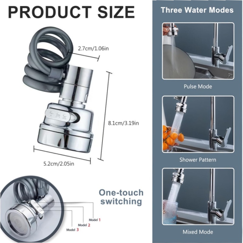 New 3 Modes Sink Faucet 360 De – Kitchen Gadgets Youtube recenzja i cena
