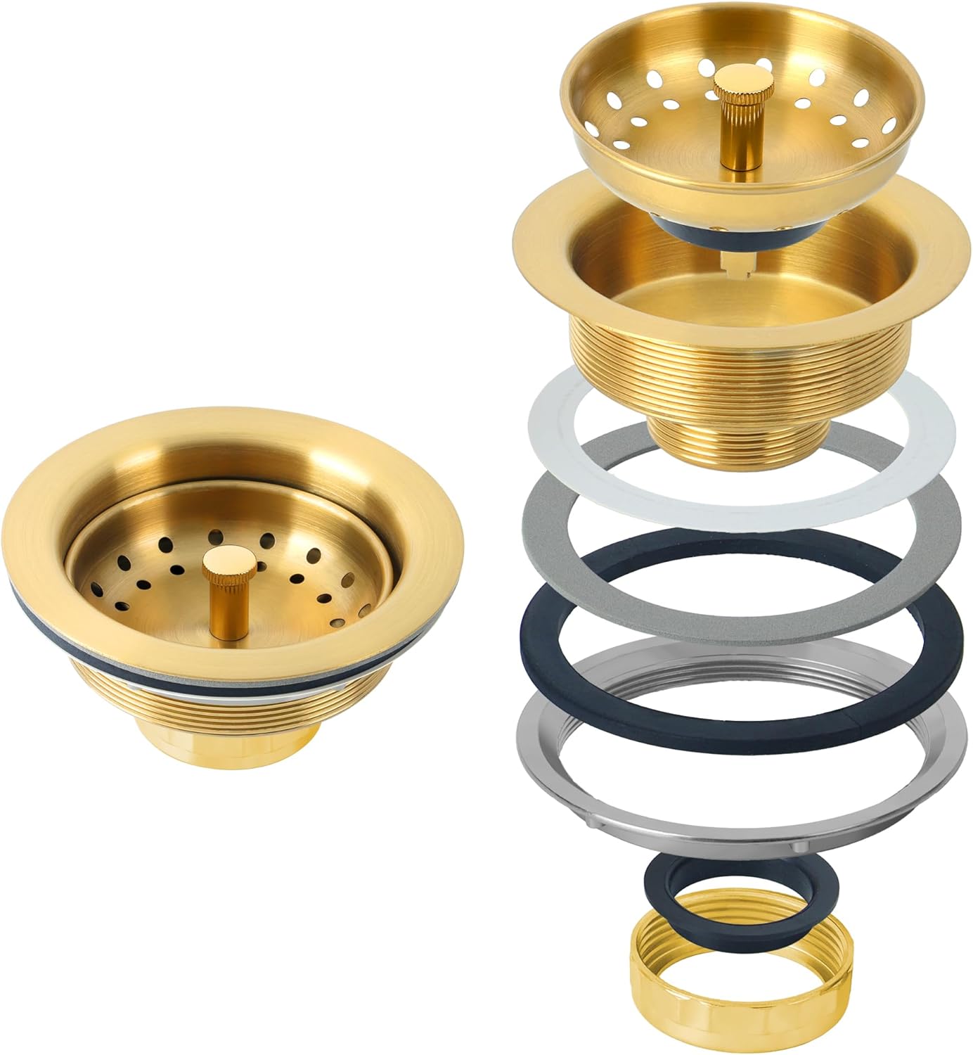 Kitchen Sink Drain Assembly, S – Stainless Steel Strainer recenzja i cena