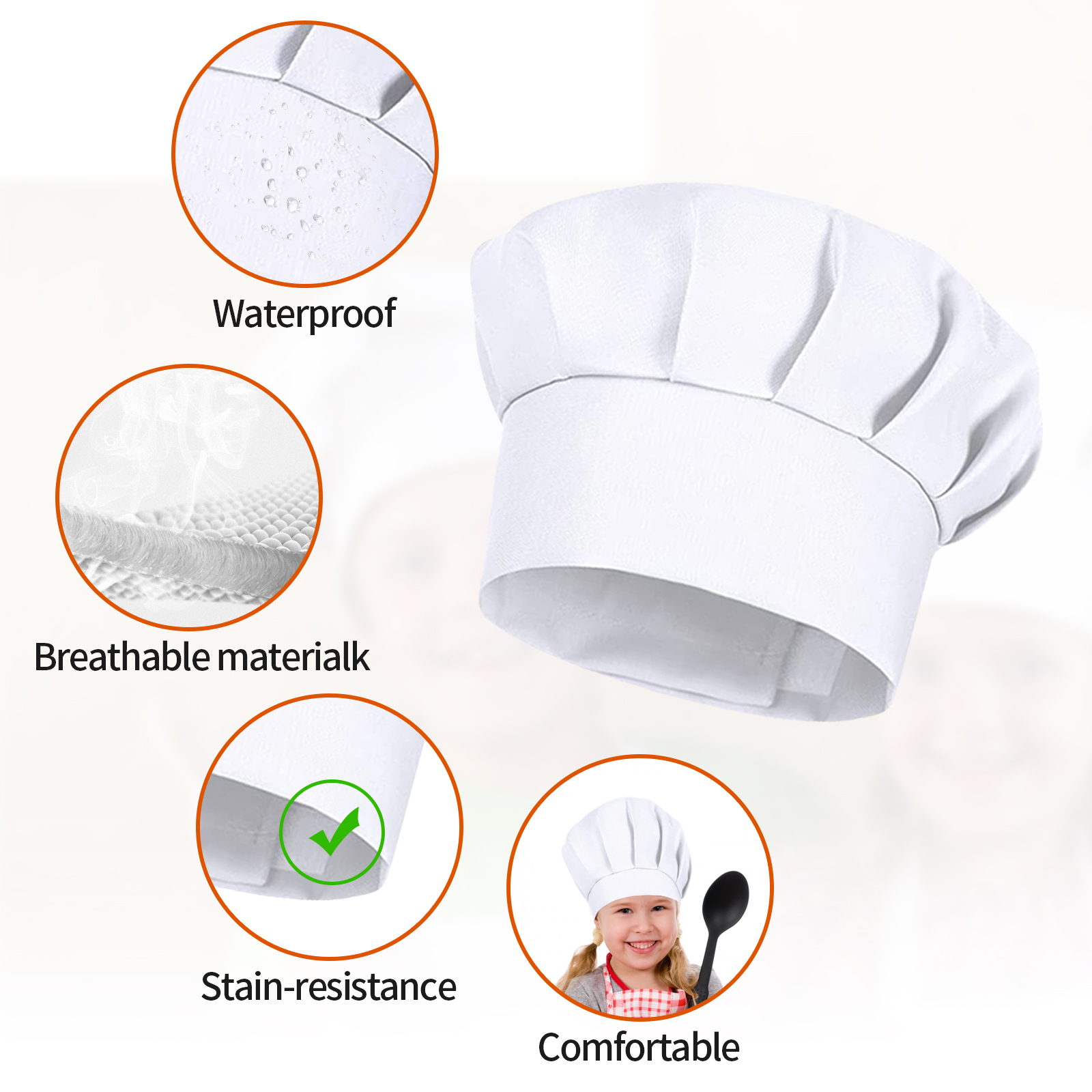 4PCS White Party Cap Hat Costu – Kitchen Gadgets You Need recenzja i cena